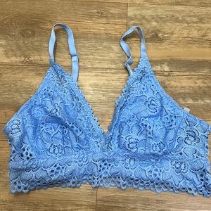 aerie Light Blue Lace Bralette